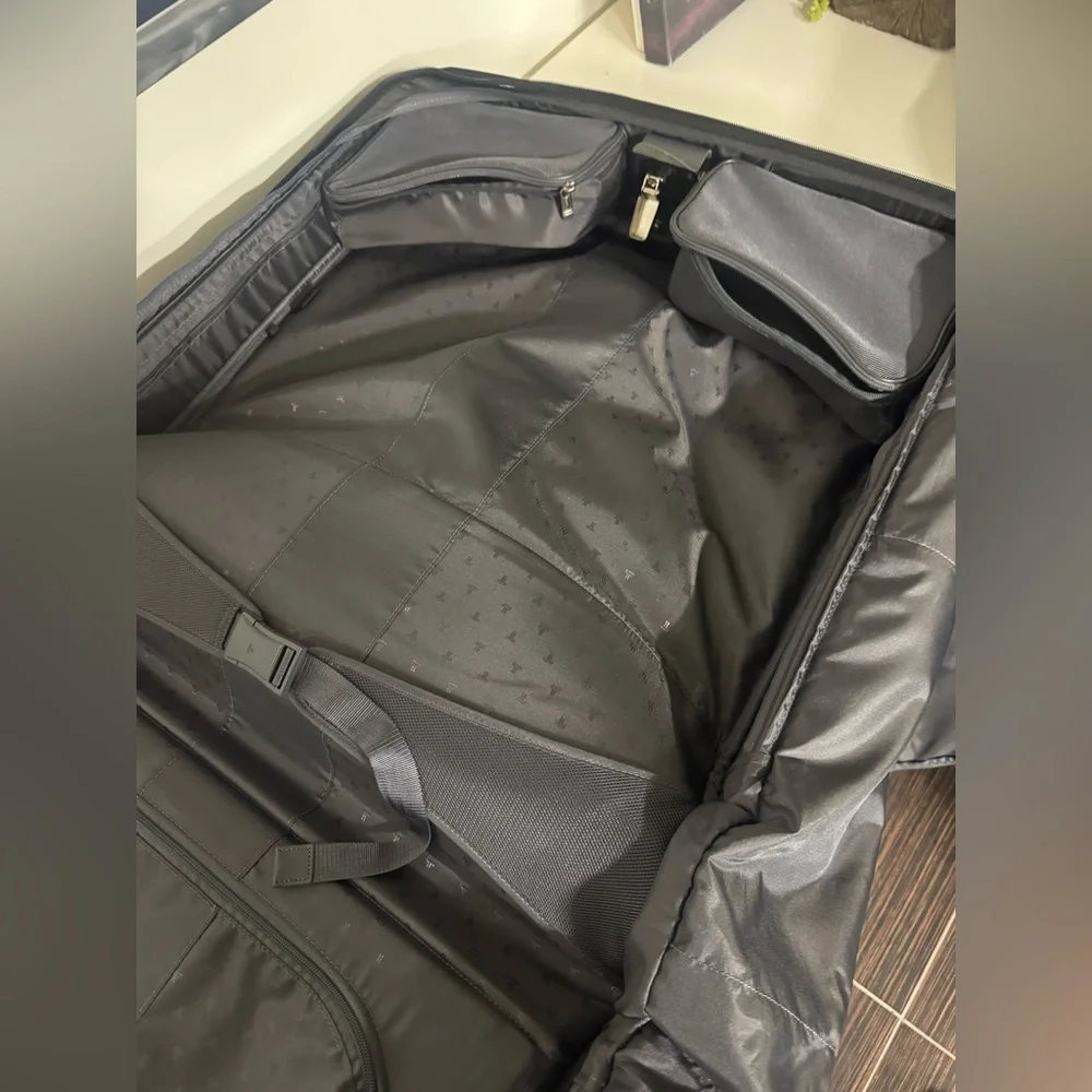Tumi Black Rolling Garment Bag with Front Organizer Pockets